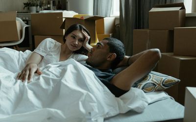 Happy person starting a new routine